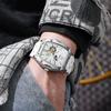 New Design Automatic Mechanical Watch For Man Skeleton Luminous Hands Moon Phase Waterproof Rubber Top Brand Reloj Hombre