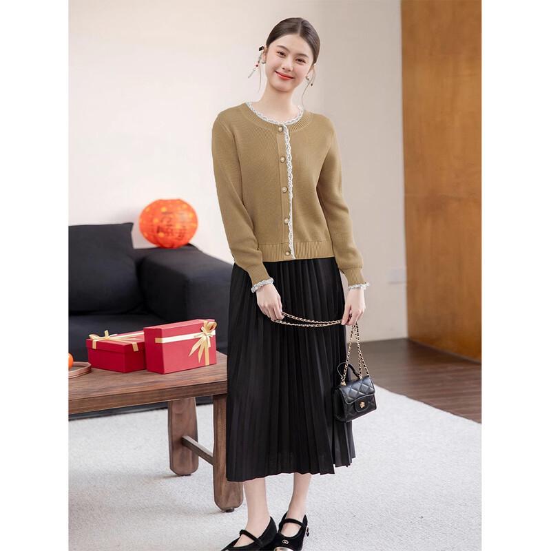 MOKANA Women's Long-Sleeve Casual Midi Dress