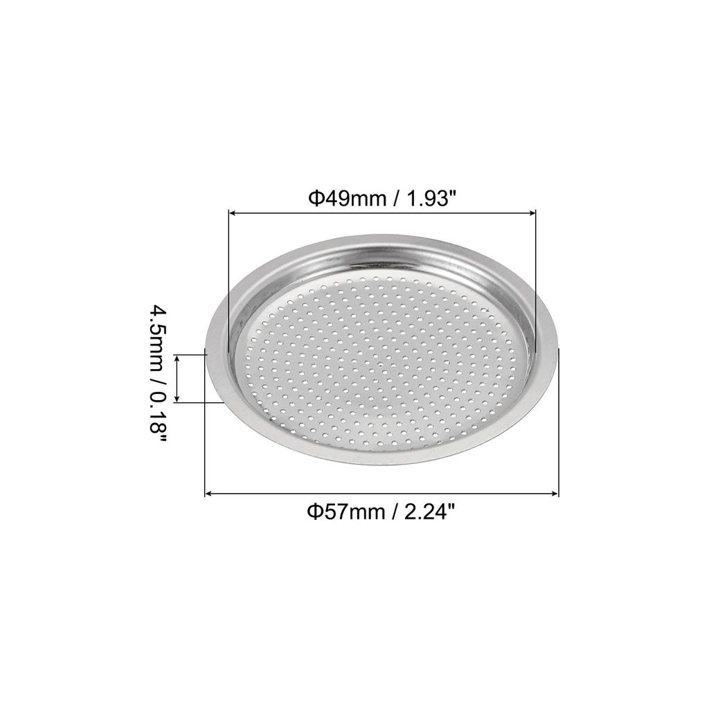 uxcell Aluminum Coffee Pot Parts for Stainless Steel Espresso Maker with 1 Filter and 2 Silicone Gasket Seals 57x49x4.5mm for 4 Cup Mocha Coffee