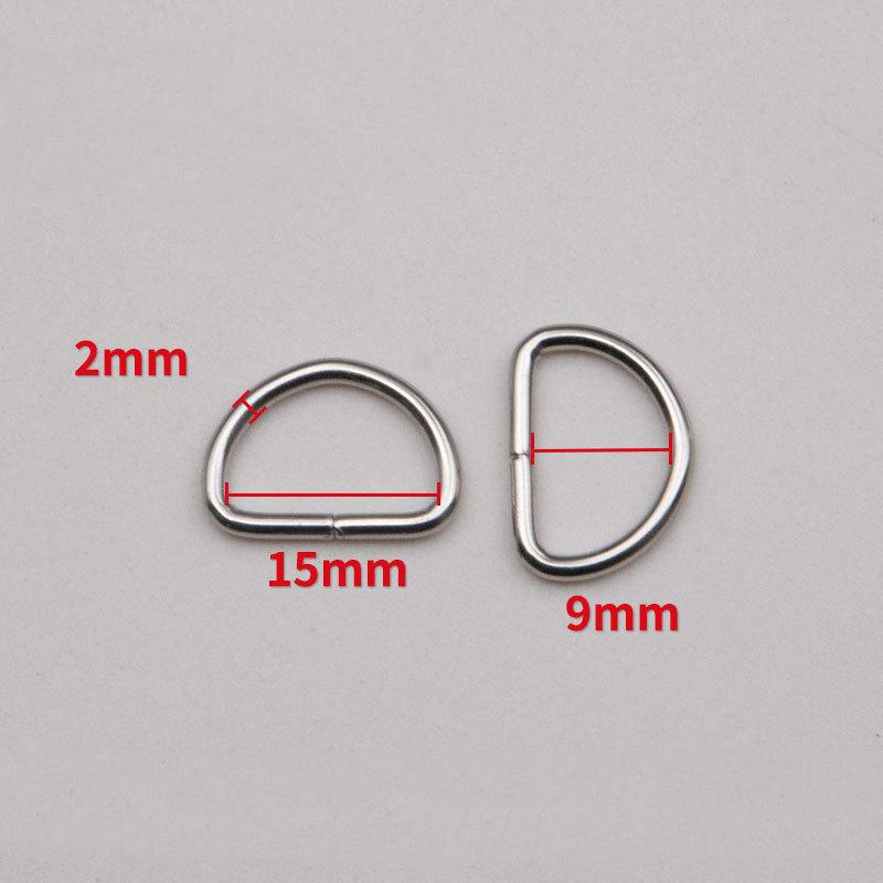 WTEMPO D-образное кольцо Полукруглое D-образное кольцо Прочная пряжка для DIY-аксессуаров Ремней Рюкзаков Упряжи 500pcs