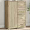Vidaxl Cabinet, Sonoma Oak, 60X31X84 Cm, Wood-Based Material