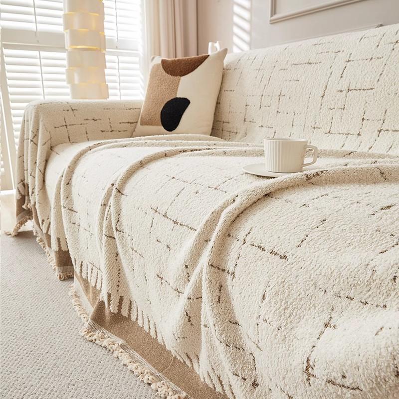 Winter Wohnzimmer Rutschfeste Warme Dicke Plüsch Sofa Kissen Couch Sofa Abdeckungen Slipcover Funda Sofa Matten