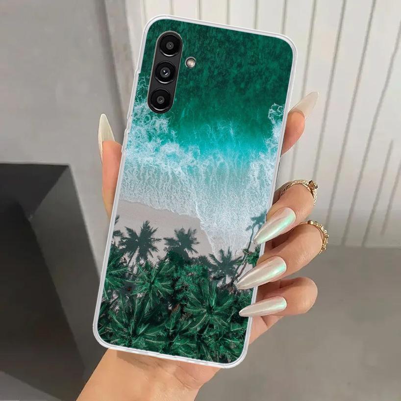 Summer Beach Sunset Sea Palm Tree Phone Case for Samsung Galaxy A16 A26 A36 A56 A15 A25 A35 A55 A14 A24 A34 A54 A13 A23 A33 A53