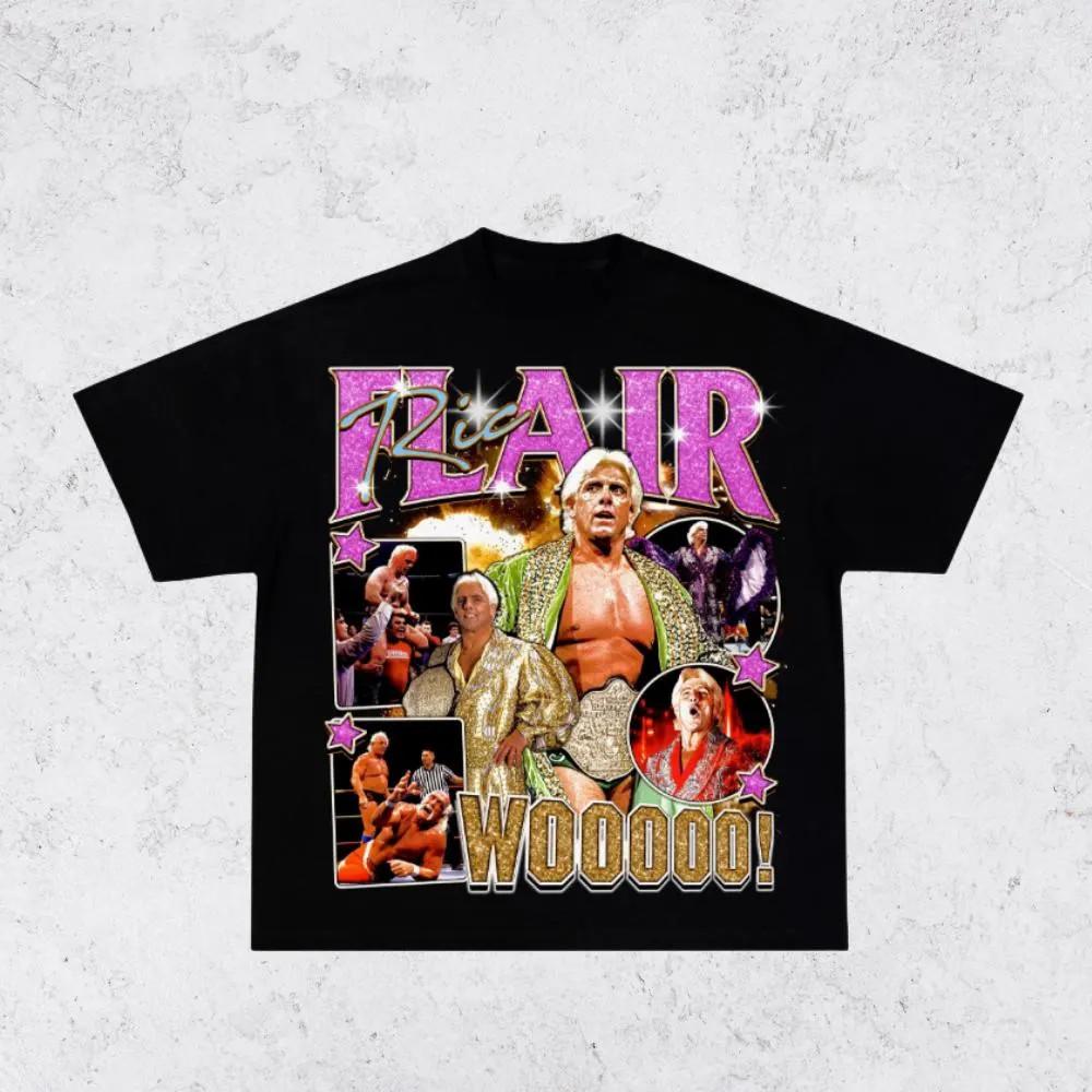 Ric Flair Wooooo! Retro Vintage Professional WrestlingT Shirt Gift for Fan S-5XL Unisex T-Shirt M
