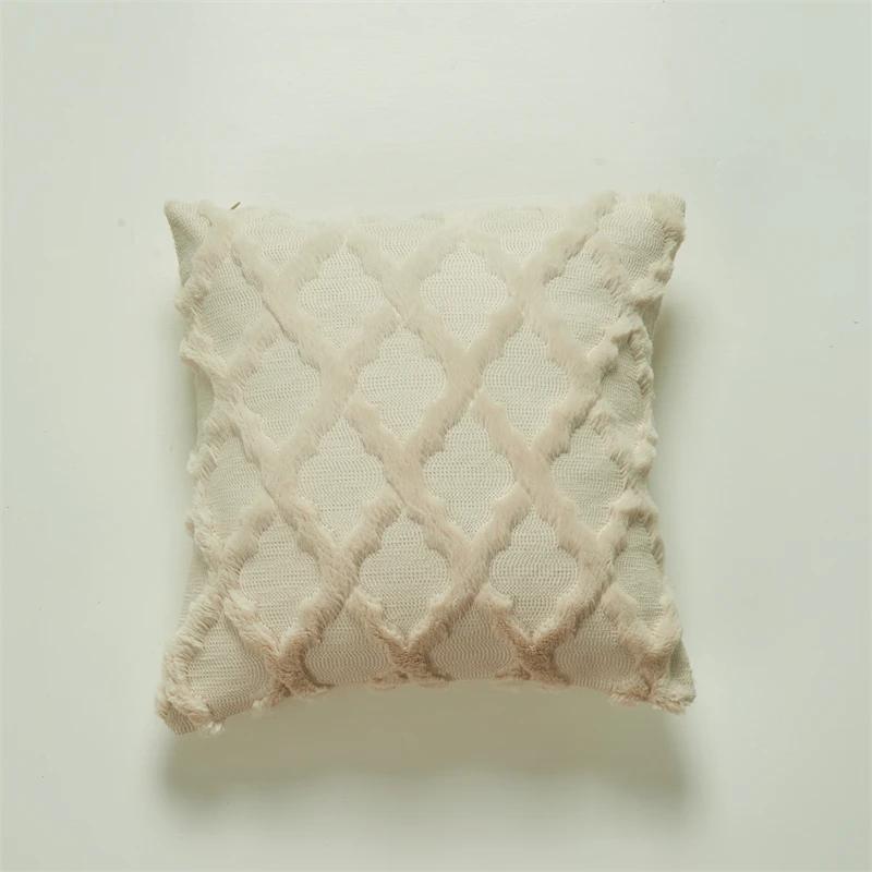 Soft Plush Cushion Cover 45x45cm - Nordic Style Pillowcase for Chair, Couch & Living Room, Stylish Home Decor Essential