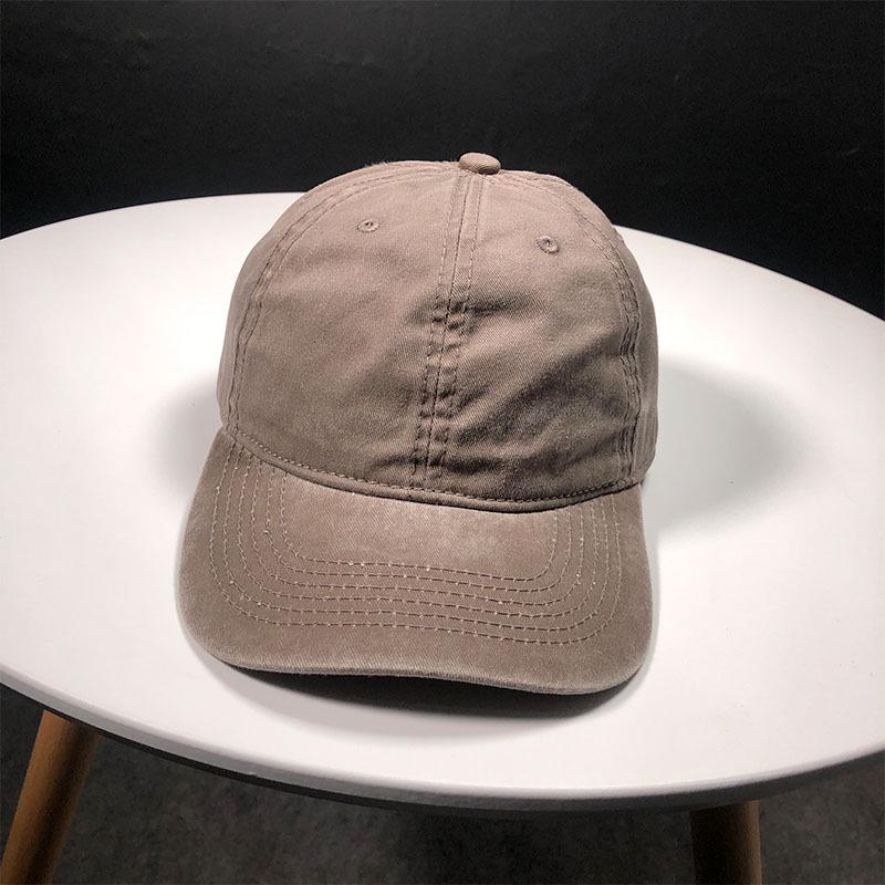 Retro washed cotton solid color baseball cap Korean version hipster street outdoor soft top cap