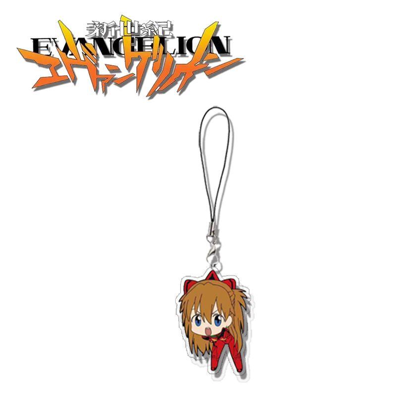 NEON GENESIS EVANGELION Acrylic Keychain Ayanami Rei Asuka Anime Cartoon Q Version Cartoon Accessories Peripheral Products
