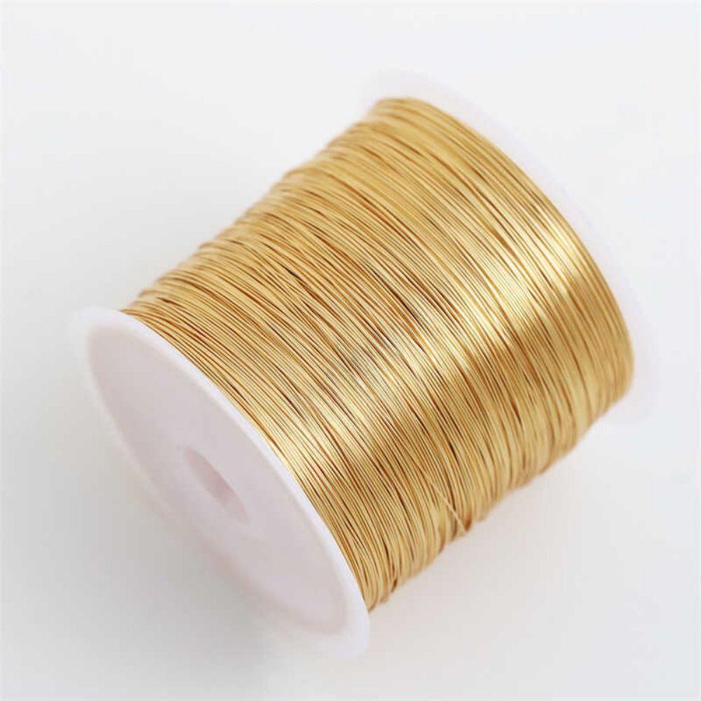 100m/roll Gold Plated Color Preserving Alloy Copper Wire 0.3mm 0.4mm DIY Jewelry Making Wire Handmade Crafts DIY Headwear