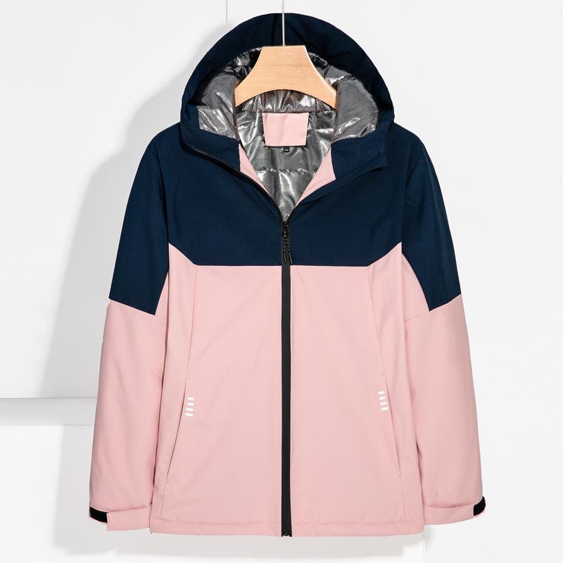 Outdoor Quilted Jacket Women's Single Layer Jacket Outdoor Loose Waterproof Travel Coat Jacket Windbreaker