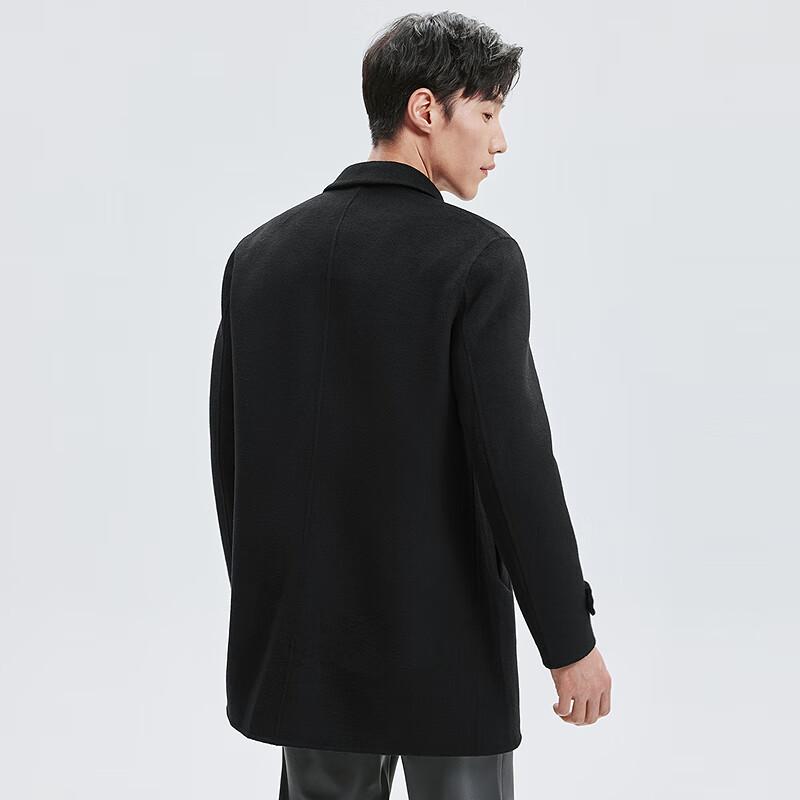 SEPTWOLVES Men's Wool Blend Double-Sided Overcoat