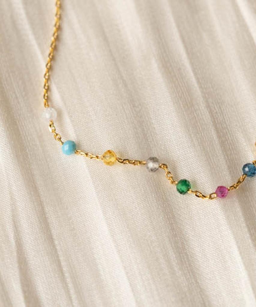 Alleun Silver 925 Cubic Gemstone Thin Chain Silver Bracelet For Women