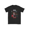 KMFDM Amnesia Muster Unisex T-Shirt Schwarzes kurzärmeliges T-Shirt mit auffälligem rot-weißen Design Freizeitshirt