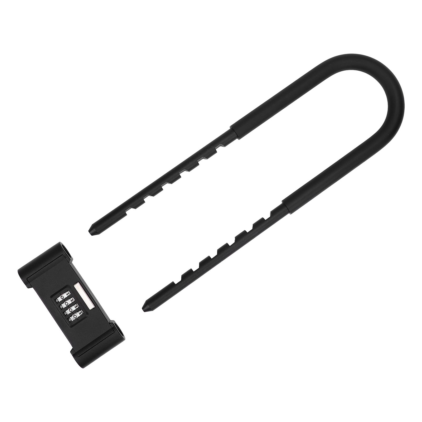 

4-значный кодовый навесной замок Сверхпрочный 160-280 мм U-образный Замок безопасности для велосипедов Ворота Сарай Забор