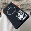 Desert Titanium Gold Lens Frame Holder Magnetic Silicone Case for Samsung Galaxy S25 S24 Ultra Magsafe Charging Soft Back Cover