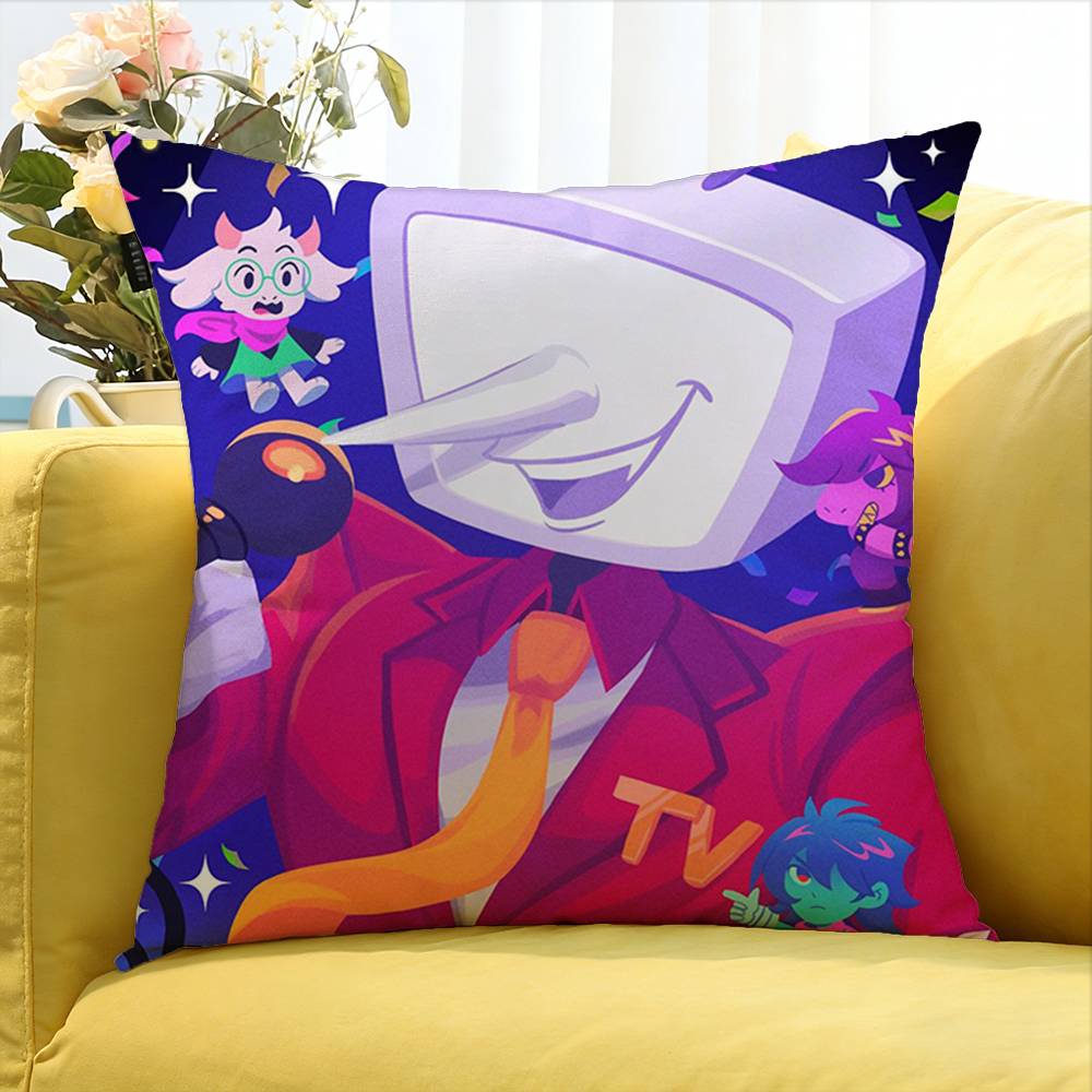 Cartoon-Spiel Deltarune Tenna Kreativ Verschiedene Größen Quadratische Kissenhülle Für Auto Haus Schlafzimmer Dekoration