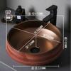 Light Luxury Nordic Bathroom Basin Metal Glaze Ceramic Blue Bathroom Furniture Household Wash Basin Outdoor Balcony Washbasin