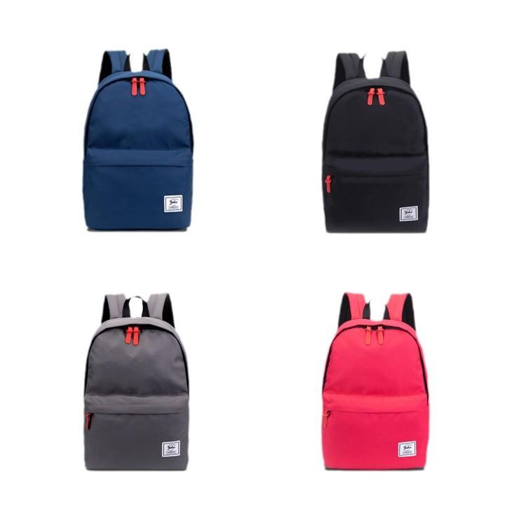 Backpack Men'S And Women'S Inch Backpack Zipper Solid Color