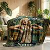 Gepersonaliseerd Dekentje met Naam, Marilyn Monroe Print, Woondecoratie, Slaapkamer, Bank, Kamperen, Sofa, Cadeaus voor Verjaardag Kerst