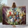 Retro Z-Zelda Cartoon Link Games Flannel Blanket,Ultra Soft Warm Plush Throw for Home Bedroom Bed Sofa Cover Camping Picnic kid