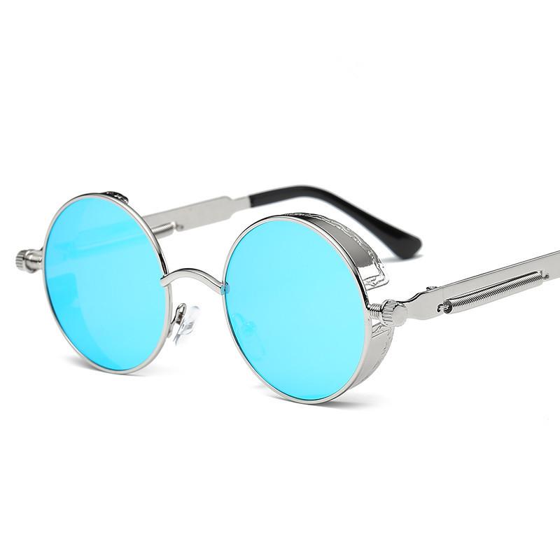 New Round Metal Sunglasses Steampunk Men Women Fashion Glasses Brand Designer Retro Vintage Sun Glasses Uv400