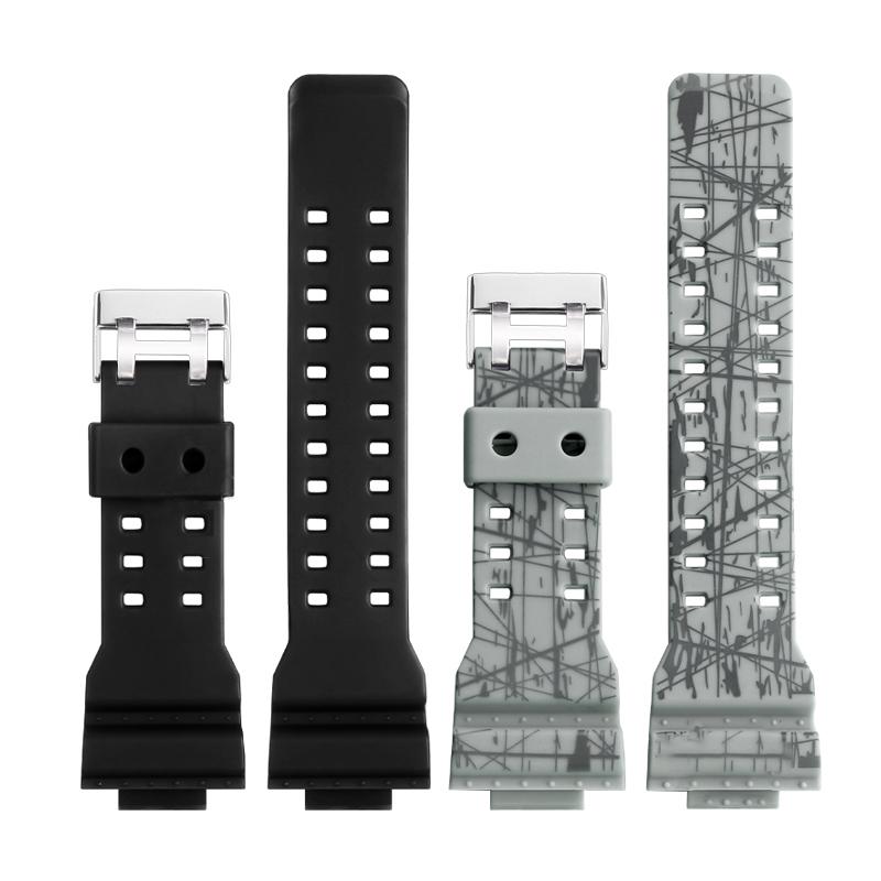 16mm Silikon-Uhrenarmband für Casio G-Shock GA-110 GA-100 GA-120 GA-900 Camouflage Gummi Wasserdicht Herren-Uhrenarmband Armband
