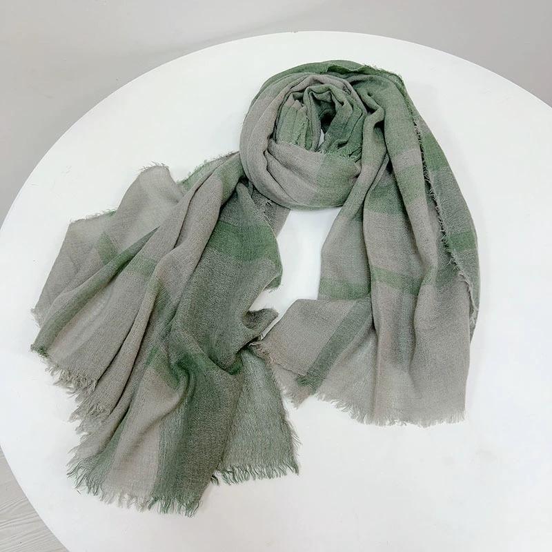 Autumn And Winter Vintage Wool Scarf Warm Shawl For Lady Classical Stripe Long Winter Wool Scarves