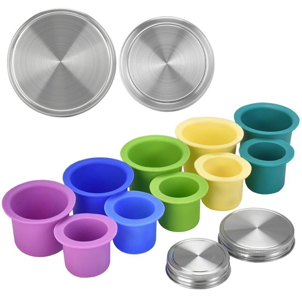 16/24 Oz Salad Glass Jars Leak-Proof Food Storage Jar Multi-functional Mason Jar  Fresh Food