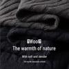 Women's Faux Two-Piece Cable Knit Wool Blend Sweater