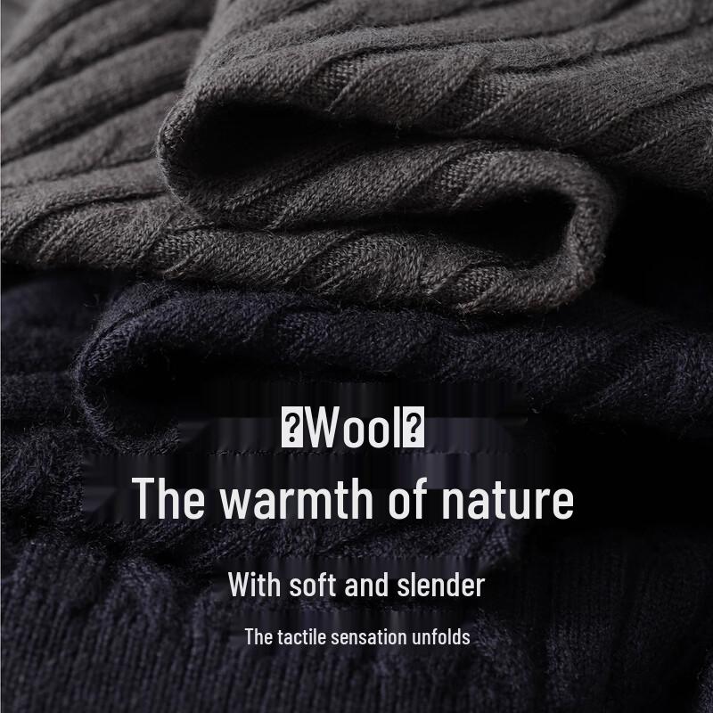 Women's Faux Two-Piece Cable Knit Wool Blend Sweater