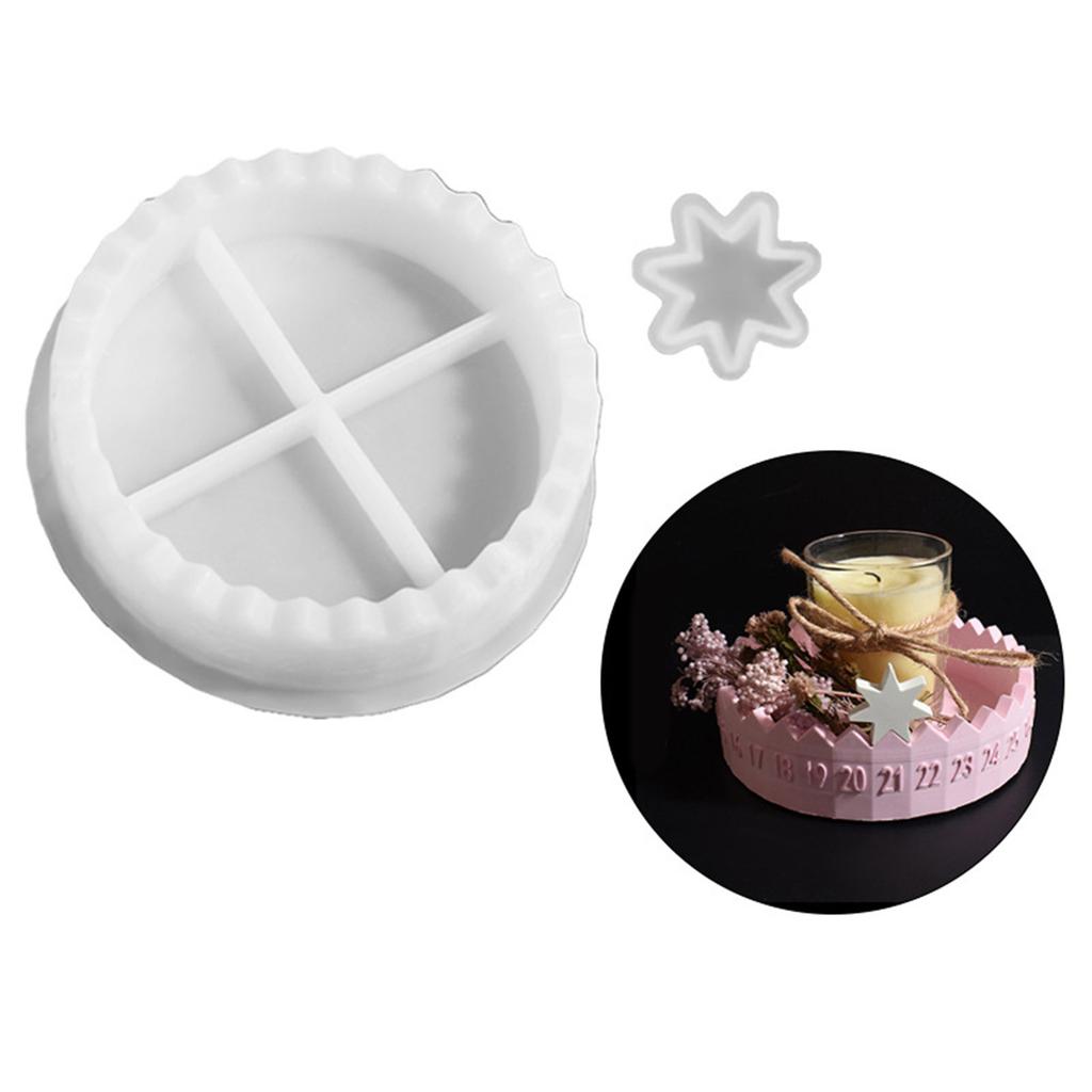 Multifuntional Silicone Mold Star Shape Candle Holder Moulds Candle Bases Moulds Suitable for Crafting Candle Holder