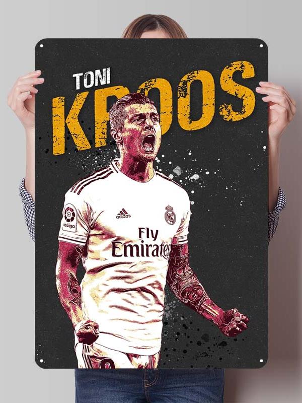 Toni Kroos Posters Football Player Sign Gamer Room Decoration Custom Metal Tin Signs for Room Wall Art Decoration Bathroom Decor