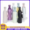 Stainless Steel Vacuum Insulated Travel Mug 500ml Double Lid Flip Cap Outdoor Sports Office Commute