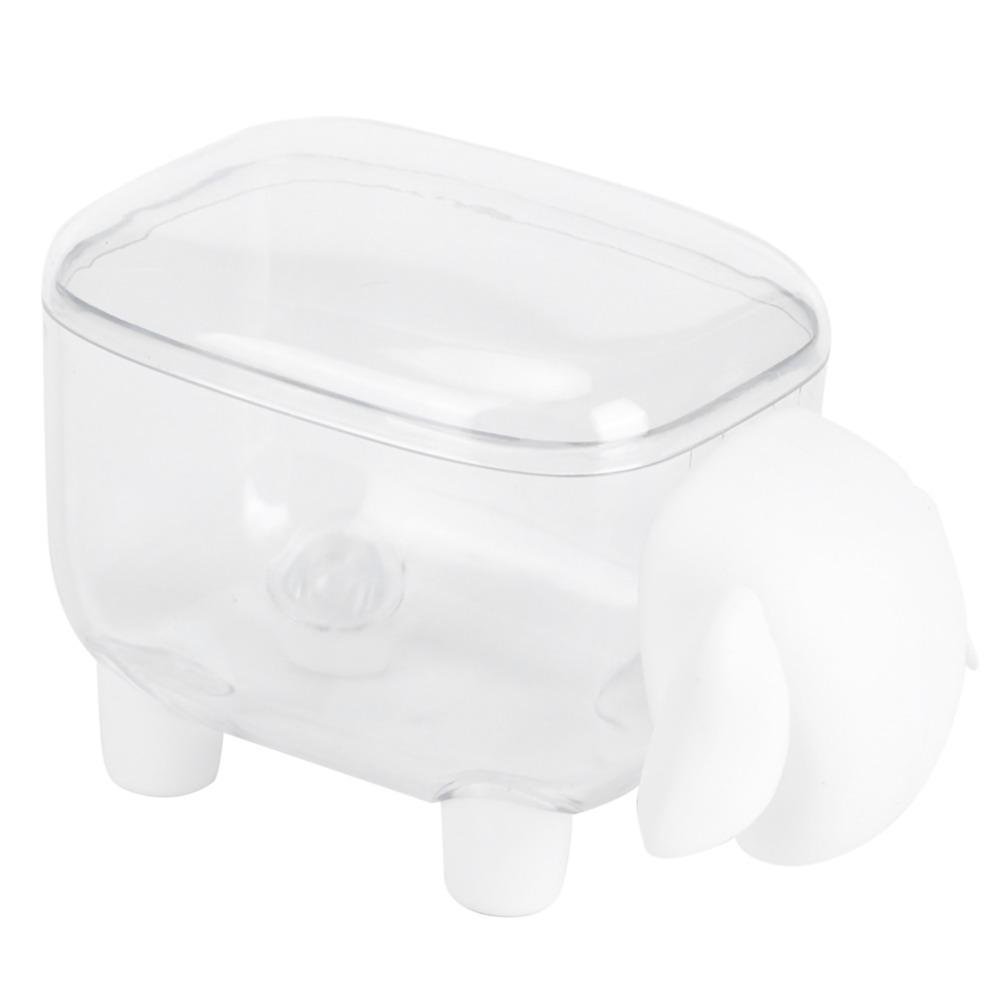 

White Cotton Swab Box Cartoon Makeup Cotton Box Holder Container Desktop Organizer Desktop Storage білий