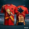 2026 Summer Dragon Ball Retro Fitness T-shirt Men's Oversized 3D Printed Short-sleeved Family Unisex Children's Sports Shirt