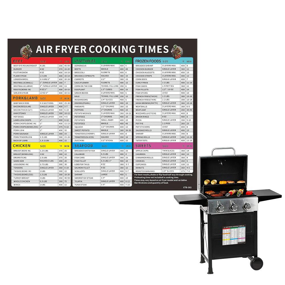 Precise Air Fryer Cooking Made Easy Magnetic Cheat Sheet and Cooking Schedule