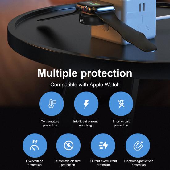 Watch Charger Wireless Induction Charging Dock Station Compact Portable Magnetic Charger for