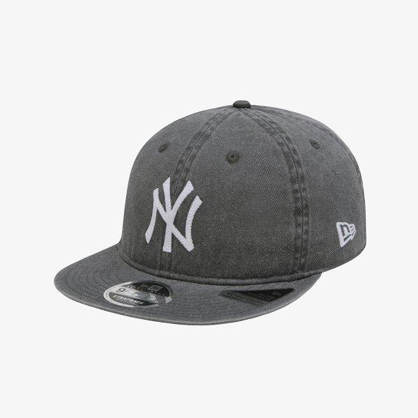 

New Era New York Yankees Pigment Washed Retro Crown Strapback Black 15131615 BLACK/ML