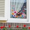Beautiful Flowers Wall Stickers Double Sided Self-adhesive Background Decor Decals Creative Waterproof