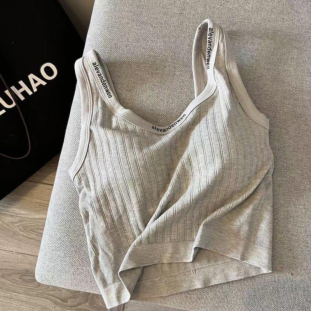 2-Piece White Camisole with Bra Pads - Women s Sexy Spring/Summer Base Layer Top Size 1