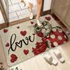 Rose Cat Valentine's Day doormat, easy to clean and durable