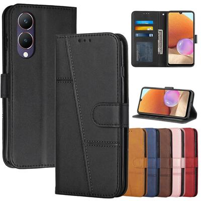 Custodia in Pelle a Libro Y28 per VIVO Y28 Y17s Y18 Y19s Y38 Y78m Y27 Y36i Y36 Y02s Y16 Y56 Y76 5G Custodie Magnetiche Portafoglio Copri Telefono