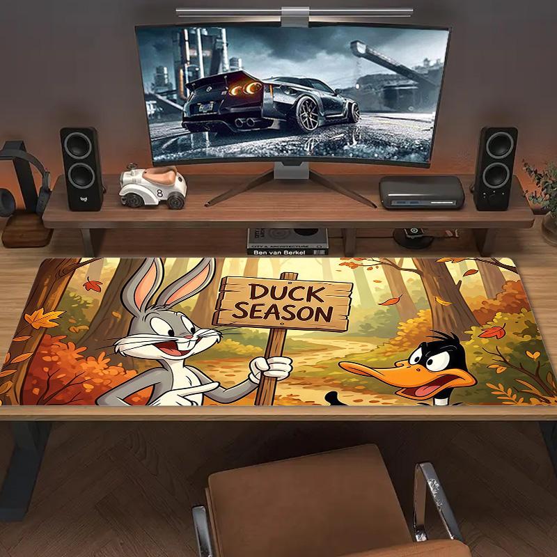 Looney Tunes Print Cushion Non-slip Laptop Tablet Big Mousepad XXL Mat Mini PC Playmat With Lock Edge