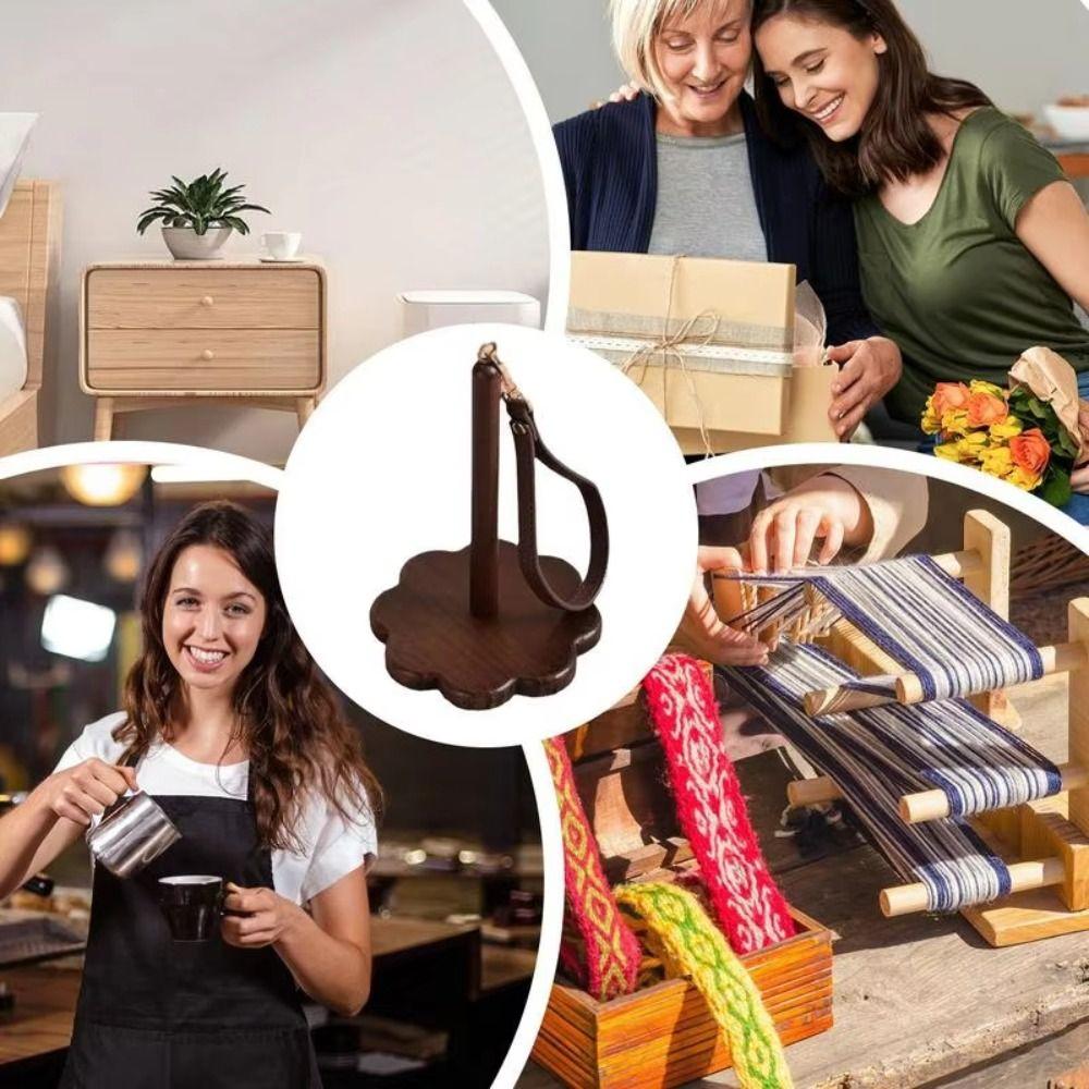 Wooden Wrist Yarn Holder Wool Ball Thread Spool DIY Yarn Stand  Knitting Tool