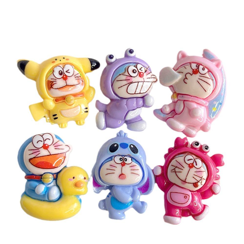 Cute Blue Cat Resin Accessories For Diy Hair Accessories And Phone Cases Cartoon Character Elements