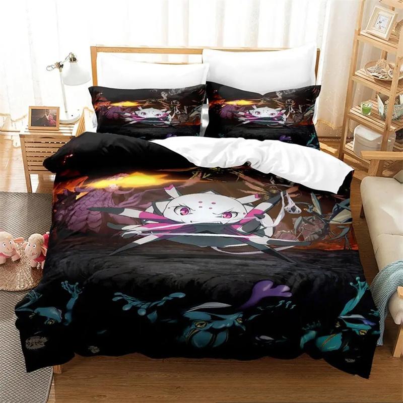 3D Print Anime Kumoko So I'm a Spider So What Bedding Set Twin Queen King Size Duvet Cover Pillowcase for Boys Girls