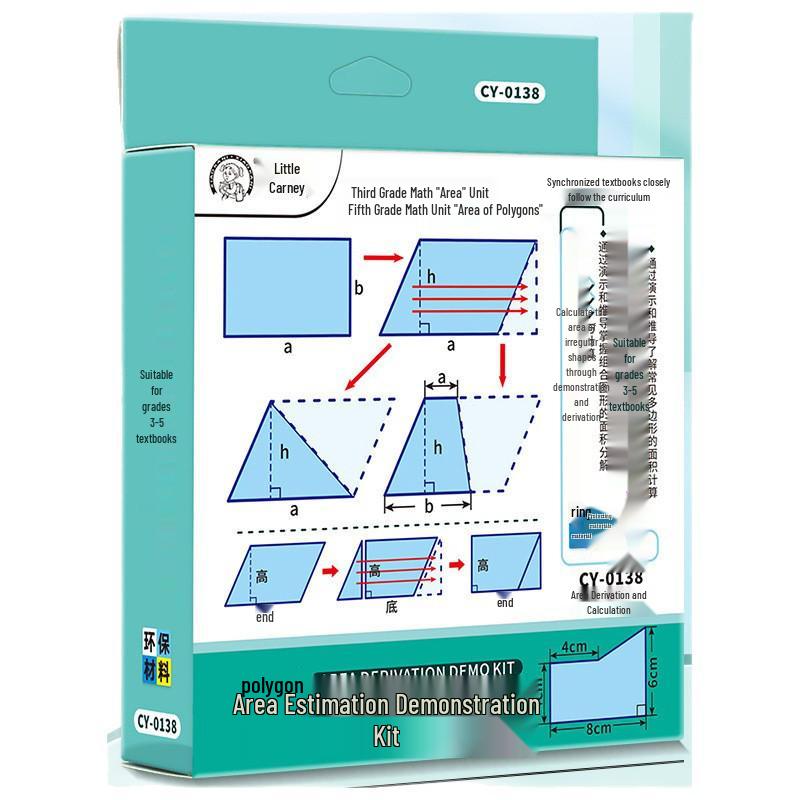 Magnetic Polygon Teaching Aids for Third Grade: Area & Perimeter of Trapezoids and Triangles