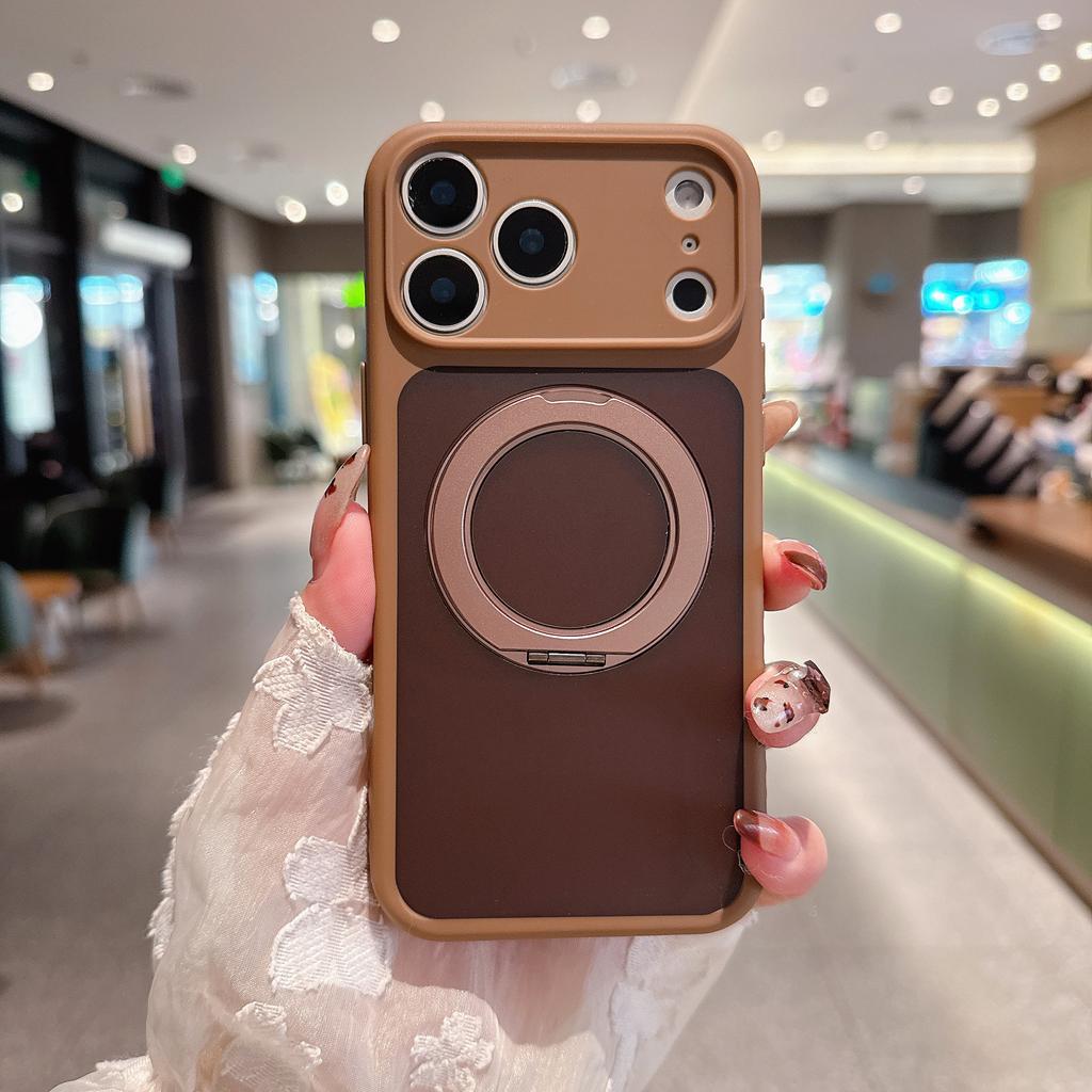 For Apple 17 Pro Max360 Stand Mobile Phone Protective Case Matte Anti-fingerprint