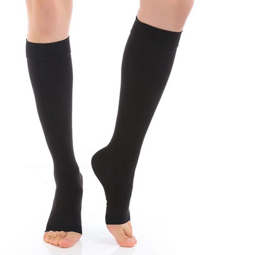 Breathable Compression Socks 2 Levels Pressure Varicose Socks Comfortable Calf Sleeves  Sport Use чёрный