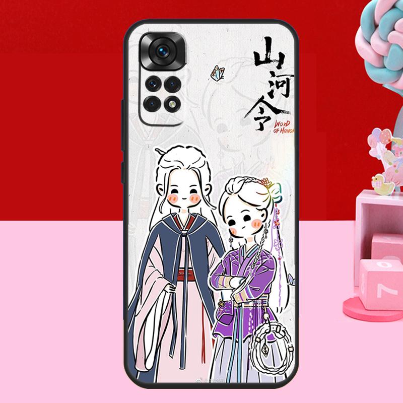 WORD OF HONOR Shan He Ling Cartoon Case For Xiaomi Redmi Note 14 13 12 11 10 15 Pro Plus Redmi 15 C 13C 10C 12C 14C Soft Cover