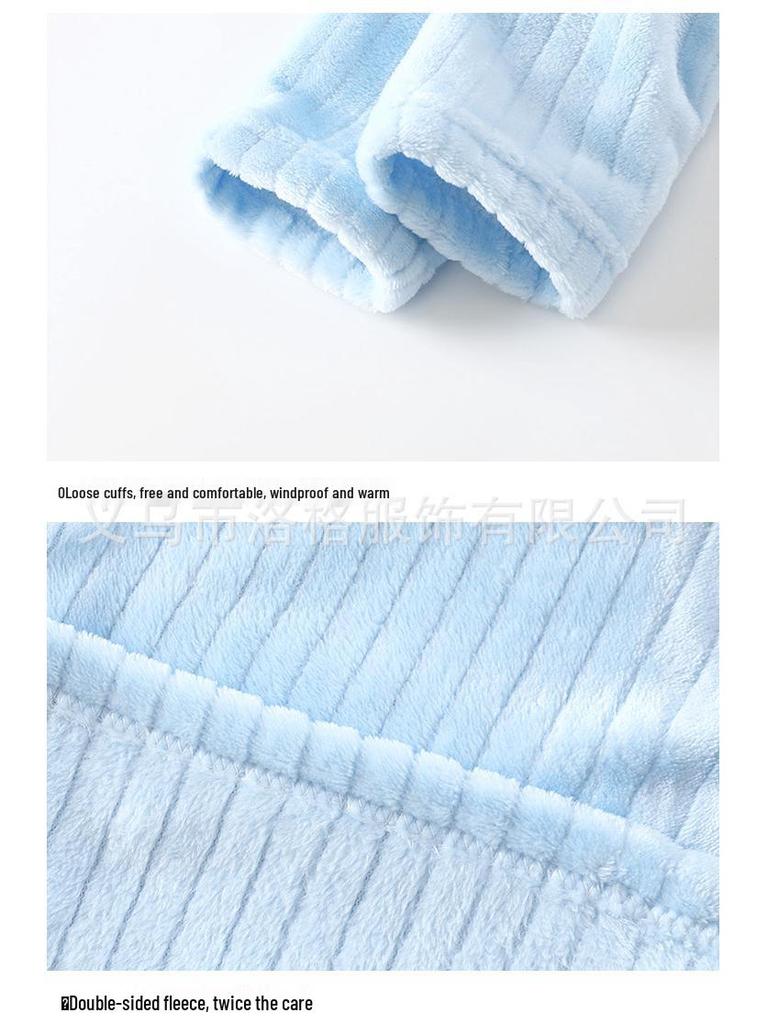 Thick Warm Flannel Pajama Set for Toddlers - Boys & Girls, Autumn/Winter Collection